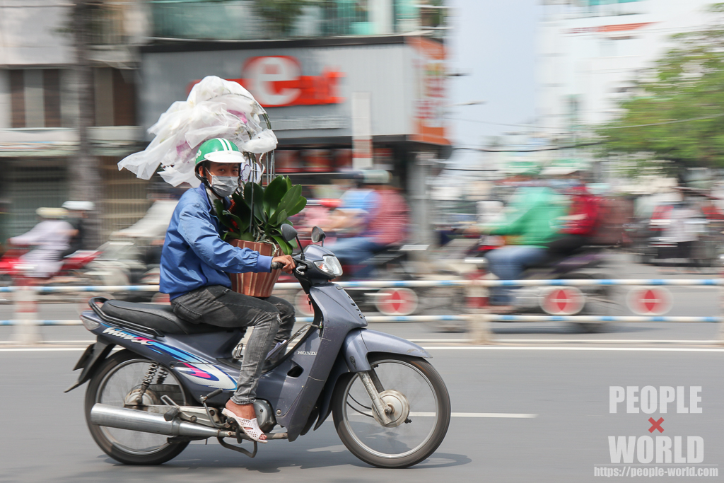 バイクのドライバー（ベトナム）